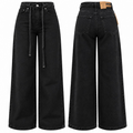 👖 Jean Femme Wide Leg Taille Haute – Noir