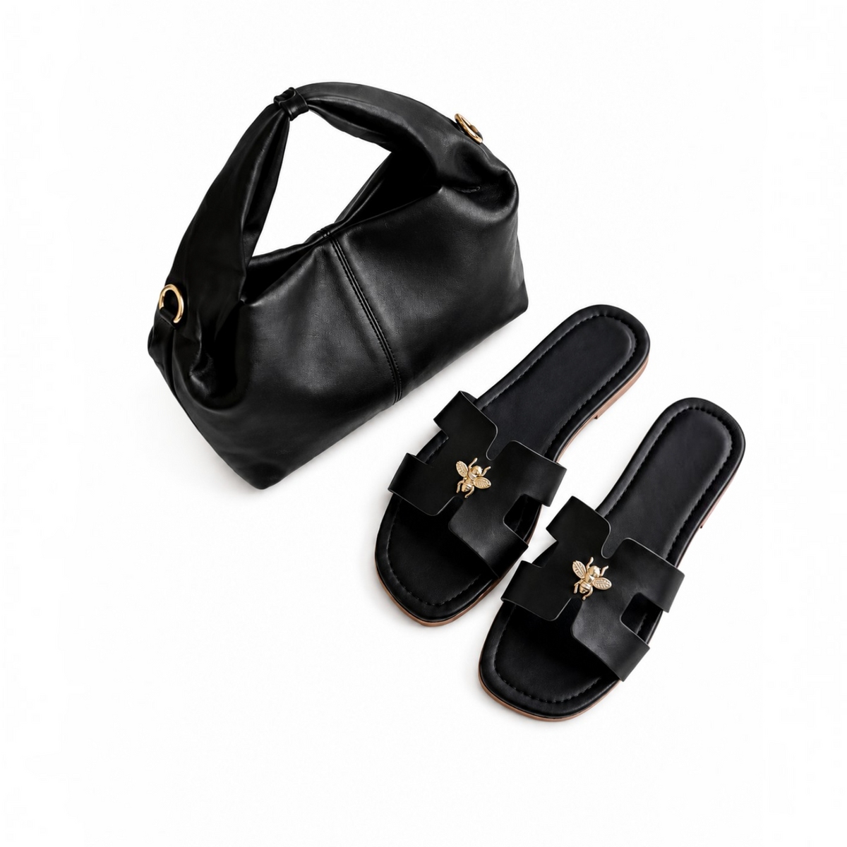 Pack Élégance Femme – Sac à Main + Claquettes Chic